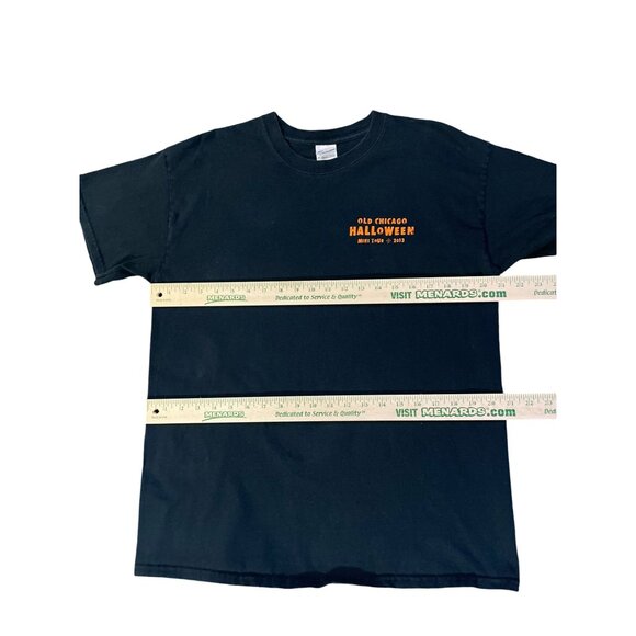 Gildan 2013 Old Chicago Apocalypse T-Shirt Unisex L Used Black Orange Halloween - Picture 14 of 14